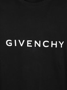 Black GIVENCHY logo sweatshirt with front logo, long sleeves, elasticated cuffs and round neckline. This item is in size L and the color is Luxury Cotton Crew Neck Sweatshirt, Luxury Logo Detailed Crew Neck Sweatshirt, Luxury Crew Neck Sweatshirt With Logo, Luxury Crew Neck Sweatshirt With Logo Detail, Modern Long Sleeve Sweatshirt With Logo Print, Modern Long Sleeve Sweatshirt With Logo, Modern Crew Neck Sweatshirt With Logo Print, Oversized Logo Crew Top, Long Sleeve T-shirt With Logo For Streetwear