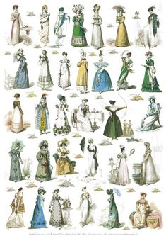 1820 Fashion, British Traditions, 1800s Fashion, Fashion Journals, British Outfits