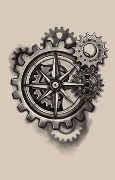 a drawing of gears and wheels on a gray background with the words,'i am not