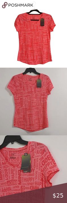 TEK GEAR "DryTek" short sleeve sheer shirt.  Small. NWT Sheer Shirt, Shirt Shop, Hot Pink, Lace Top, Active Wear, Summer Dresses, Outfit Inspo, Women's Top