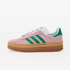 Women's shoes adidas Gazelle Bold W True Pink/ Green/ Ftw White | Footshop Adidas Shoes Gazelle, Pink Gazelles, Adidas Rose, Adidas Gazelle Bold, Gazelle Bold, Bold Shoes, Streetwear Essentials, Nike Dunk High, Adidas Campus