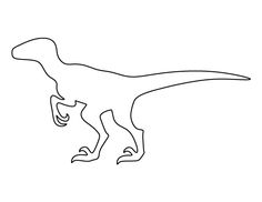 the outline of a t - rex walking on its hind legs, with one foot in the air