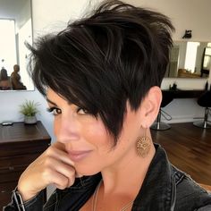 35 Cute Short Fluffy Hairstyle Ideas In 2024 Different Styles Of Bangs Ideas, Short Haircut Long Bangs, Short Hair Long Bangs Pixies, Short Pixie Haircuts 2024, Long Top Pixie Haircut, Long Pixie Haircut With Bangs, Sassy Pixie Haircut, Short Messy Pixie, Long Pixie Cut With Bangs