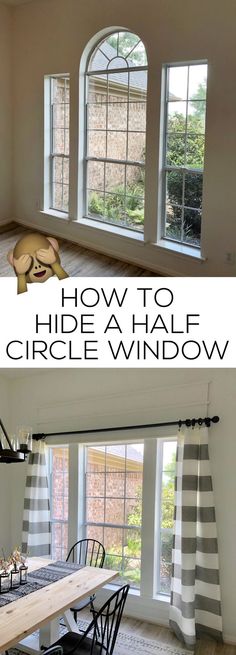 the inside and outside of a house with an open window that shows how to hide whale's circle window