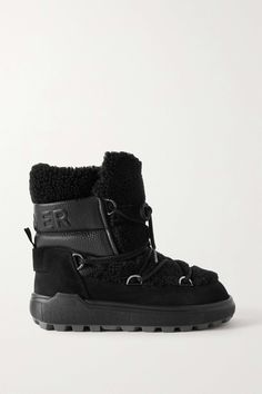 Shoes Boots Ankle, Shearling Boots, Skis, Boots And Sneakers, Lug Sole, Black Ankle Boots, Net A Porter, Snow Boots, Black Suede