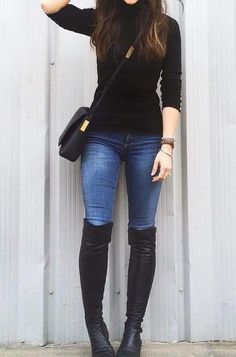 Pullovers Outfit, Perfect Fall Outfit, Outfit Jeans, Looks Chic, Casual Winter Outfits, Work Outfits Women, Winter Fashion Outfits, Outfit Idea