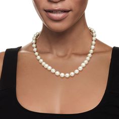 Ross-Simons - 10-11mm Cultured Pearl Necklace, Silver Magnetic Clasp. 36". A classic pearl necklace is always the right choice. Boasting a beautifully styled strand of 10-11mm cultured freshwater pearls fastened with a polished sterling silver magnetic clasp. This easy-to-use necklace will be your new favorite in your jewelry box! White pearl necklace. Pearl birthstones are the perfect gift for June birthdays. Pearl Necklace Silver, Classic Pearl Necklace, Pearl Birthstone, White Pearl Necklace, Cultured Pearl Necklace, Necklace Pearl, Freshwater Cultured Pearls, Magnetic Clasp, Cultured Pearls