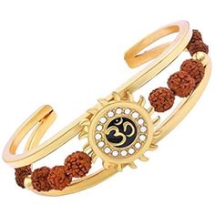 Panchmukhi Rudraksha And Om Bracelet Rudraksh Bracelet For Men In Gold, Symbolic Gold Bracelets For Festivals, Adjustable Spiritual Bangle For Puja, Om Bracelet, Stackable Bangles, Sterling Silver Bead Bracelet, Mens Gold Jewelry, Purple Bracelet, Sterling Silver Anklet