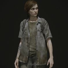 the walking dead character is standing in front of a black background