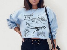 Dinosaur Sweatshirt Dinosaur Sweater Goblincore Clothing Aesthetic Clothes Dark Academia Sweater Dark Academia Sweatshirt Dino Crewneck by AsinusAS on Etsy Blue Dinosaur Print Long Sleeve Top, Blue Long Sleeve Dinosaur Print Top, Blue Long Sleeve Top With Dinosaur Print, Long Sleeve Blue Top With Dinosaur Print, Long Sleeve Top With Dinosaur Print For Fall, Cotton Tops With Dinosaur Print For Fall, Cotton Top With Dinosaur Print For Fall, Casual Dinosaur Print Tops For Fall, Casual Dinosaur Print Crew Neck Sweatshirt