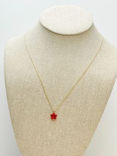 16"+3"Extender Star Pendant Necklace, Star Pendant, Fashion Forward, Shop Now, Pendant Necklace, Stars, Pendant, Red