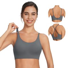 PRICES MAY VARY. High Impact Sports Bra: Soft, breathable Sweatleaf fabric with four-way stretch offers high support and unrestricted movement, so you can enjoy comfortable workouts and unleash your full potential. Wear 2 Ways: Flexible straps let you wear them straight or crossed. Express your unique beauty. Easy On-and-Off: 3-row adjustable hooks ensure a perfect fit and make it easy to remove post-workout. Upgraded Padded Bras: Baleaf’s wire-free design with a semi-molded waterdrop cup provid Cheap Workout Intimates For Summer, Workout Everyday, Best Sports Bras, Wireless Bras, Comfy Bra, High Impact Sports Bra, Lounge Lingerie, Padded Sports Bra, Yoga Workout