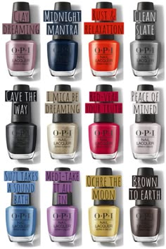 Fall Color Nail Polish Shades, Opi Medi Take It All In, Claydreaming Opi, Cave The Way Opi, Opi Peace Of Mined, Opi Fall 2022 Collection, Fall Nail Colors Opi