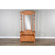 LOOMLAN 78 Narrow Rustic Entryway Bench Hall Tree With Mirror Bench Storage_Hall Trees & Lockers_Sunny D Mirror Bench, Hall Tree With Mirror, Large Storage Bench, Hall Tree With Bench, Hall Trees, Entryway Design, Rustic Entryway, Hanger Storage, Mesa Exterior