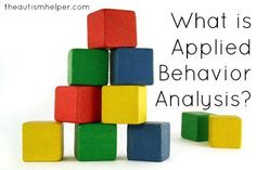 a stack of wooden blocks with the words what is applied behavior analysis?