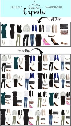 Business Capsule Wardrobe, Capsule Wardrobe Women, Business Professional Outfits, Capsule Wardrobe Work, Professional Wardrobe, Capsule Outfits