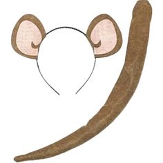 a brown mouse head with ears on it