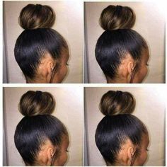 Bridesmaid Bun Hairstyles Black Women, Updo Buns For Black Women, High Bun Hairstyles For Black Women Natural Sleek Updo, High Bun Wedding Hair Black Women, Updo Ponytails For Black Women, Sleek Ponytail Bun Black Women, Bun For Black Women Updos, Hairstyles For Permed Hair Black Women, Elegant Updo Black Women