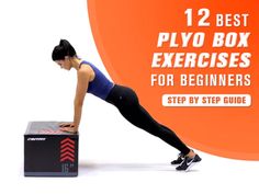 a woman is doing an exercise box with the words 12 best piyo box exercises for beginners