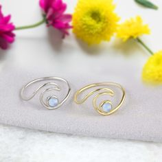 Sea Wave Ring | Minimalist Ring | Moonstone Wave Ring | Encourage Ring | Birthday Gift | Best Friend Gift | Mother's Day Gift | Ocean ring Increase your ring collection with special touches, like this dainty ring perfect for sea and surf lovers. Wear it alone for a minimalist look or stack it together with other stacking rings during summer season. Made in gold plated 18 carat 925 sterling silver this wave ring is perfect to wear with your daily outfits. Hypo-allergenic, lightweight and minimali Adjustable Stackable Moonstone Open Ring, Adjustable Stackable Open Moonstone Ring, Adjustable Moonstone Open Ring Birthstone, Adjustable Open Moonstone Birthstone Ring, Adjustable Minimalist Moonstone Ring As Gift, Minimalist Adjustable Moonstone Ring As Gift, Adjustable Moonstone Open Stackable Rings, Moonstone Stackable Open Rings, Minimalist Adjustable Moonstone Ring For Gift