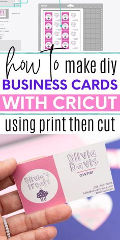 How To Make Business Cards With Cricut, Business Cards Cricut, How To Make Business Cards, Cricut Business Cards, Cards With Cricut, Templates For Cricut, Google Business Card, Craft Business Cards, Cricut Print And Cut