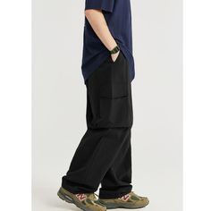 Outdoor Pleated Large Pocket Straight-Leg Cargo Pants Fabric: 100%Polyester Size: S, M, L, XL, 2XL Style: Cargo Pants Pants Type: Wide Leg Pants Multiple Color Selections: Black, Dark Gray  Season: Spring, Fall, Summer Dance Pants Hip Hop, Style Cargo Pants, Dance Pants, Green Cargo Pants, Pants Fabric, Style Cargo, Tactical Pants, Solid Color Shirt, Outdoor Jacket