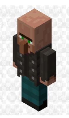 an image of a minecraft character with green eyes