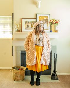 Plus Size Coat Winter, Yellow Plus Size Outfits, Yellow And Pink Outfit, Pink Coat, Pink Outfit, Pink Outfits, Outfit Posts, Office Fashion