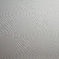 a white wallpaper with wavy lines on the back and sides, as well as an abstract design