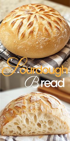 a loaf of bread sitting on top of a table