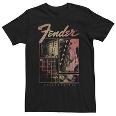 Amp up your casual look with this men's Fender guitar tee. Crewneck Short sleevesFABRIC & CARE Cotton Machine wash Imported Amp up your casual look with this men's Fender guitar tee. Licensed Character Amp up your casual look with this men's Fender guitar t-shirt. Color: Black. Gender: male. Age Group: adult. Pattern: Graphic. Fender Guitar, Fender Stratocaster, Fit Ideas, Shirt Color, Boy Fashion, Casual Looks, Age Group