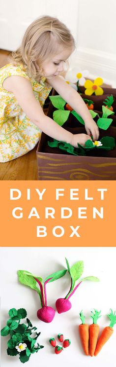 DIY plantable felt garden box