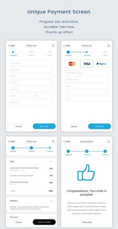 the screenshote app shows different types of payment options