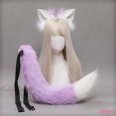 Qteee - Premium Fox-Ears Tail Headband: Ideal Cosplay Costume Accessory Fox Ears And Tail, Fox Ears, Costume Accessories, Cosplay Costumes, Fox, Purple