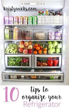 an open refrigerator filled with lots of different types of fruits and vegtables