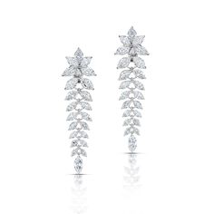 Marquise Diamond Chandelier Earrings Luxury Marquise Cut Earrings For Gift, Luxury Silver Marquise Diamond Earrings, Luxury Silver Marquise Bridal Earrings, Marquise Diamond Earrings, Argentium Silver Jewelry, Diamond Chandelier Earrings, Diamond Chandelier, White Diamond Earrings, Earring Collection