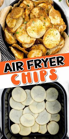 the air fryer chips are ready to be cooked in the oven and then baked