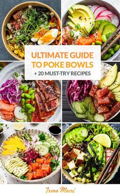 Ultimate Guide To Poke Bowls (20 Must-Try Recipes) Tuna Poke Bowl Ideas, Seafood Bowl Ideas, Poke Bowls Ideas, Make Your Own Poke Bowl, Best Poke Bowl Recipe, Poke Recipes Bowl, Home Made Poke Bowl, Keto Poke Bowl