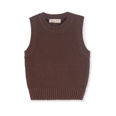 Introducing our Mocha Seed Stitch Vest, a charming addition to any young gentleman's wardrobe. Crafted with a blend of cotton and acrylic, this slate-colored knit offers a touch of sophistication and comfort. Knitted Cotton Brown Sweater Vest, Knitted Brown Cotton Sweater Vest, Brown Knitted Cotton Sweater Vest, Knitted Cotton Sweater Vest In Brown, Gentleman's Wardrobe, Seed Stitch, Mocha, Gentleman, Seeds