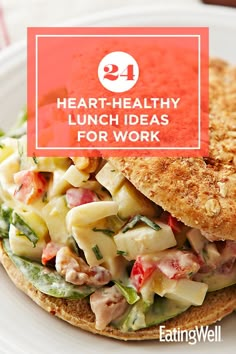 healthy lunch ideas for work with text overlay