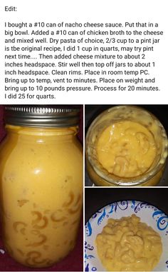 an image of some type of food in a jar with instructions on how to make it