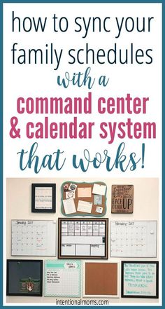 the command center and calendar system that works for families to sync their family schedules with