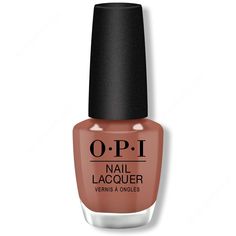 OPI Nail Lacquer - Chocolate Moose 0.5 oz - #NLC89 - Nail Lacquer at Beyond Polish Essie Little Brown Dress, Opi Bonfire Serenade, 200 Fashion, Opi Top Coat, Rose Gold Nail Polish, Nail Base, Candy Brown, Nail Base Coat, Brown Nail Polish