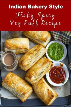 Veg puff filled with a medley of spiced potato and vegetables. It is tucked in store-bought puff pastry sheets to make your life easy! #puffpastry #vegetarian #indian Aloo Puff Pastry, Vegetarian Puff Pastry, Vegetarian Puff Pastry Appetizers, Puff Pastry Recipes Vegetarian, Potato Puff Pastry, Puff Pastry Recipes Indian, Veg Puff Pastry Recipes, Veggie Puff Pastry, Puffs Recipes