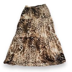 This Boston Proper Maxi Skirt Features A Multi Animal Print Is Tiered And Has A High Waist Style. It Has Side Zip And Button. The Fabric Is Very Airy And So Much More Gorgeous In Person! It Is 100% Polyester And Is Fully Lined. Size 12 Waist Is Approx 15”. Hips Are 26.5”. Length Is 42.5” It Is New With Tags! Msrp Is $129. Please Feel Free To Ask Any Questions :) Brown Tiered Beach Skirt, Brown Skirted Bottoms For Vacation, Sequin Mermaid Skirt, Animal Print Maxi Skirt, Broomstick Skirt, Sheer Maxi Skirt, Crochet Maxi Skirt, Ball Skirt, Silk Maxi Skirt