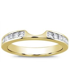 This diamond wedding band is custom made to fit flush with our Princess Cut Channel and Pave Halo Setting. It is channel set with 12 princess cut diamonds totaling 0.70ct. Available in 14k, 18k and platinum. Princess Cut Half Eternity Diamond Ring, Yellow Gold Princess Cut Channel Set Wedding Ring, Moissanite Princess Cut Channel Set Wedding Ring, Yellow Gold Princess Cut Channel Set Ring, Channel Set Princess Cut Rings, Princess Cut Channel Set Moissanite Jewelry, Princess Cut Channel Set Yellow Gold Jewelry, Princess Cut Gold, Halo Setting