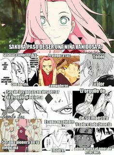 some anime characters with different expressions and their names in english, spanish, and japanese