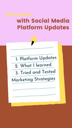 Stay Ahead with Social Media Platform Updates