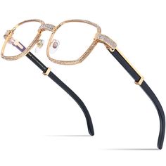 PRICES MAY VARY. 100% Really Buffalo Horn Frame 720pcs Diamonds Designer 100% Really Buffalo Horn Frame Gold Glasses, Eye Glass, Glass Frames, Eyewear Design, Eyewear Accessories, Eyewear Frames, Glasses Fashion, Glasses Frames, Eyewear Sunglasses