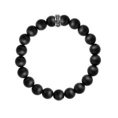 Made in the USA, this King Baby bracelet features 10mm black onyx beads and a sterling silver King Baby logo ring accent. This bracelet measures 8.75 inches in length. Black Onyx is a powerful stone aiding in protection. It is thought to absorb and transform negative energy while helping the development of emotional and physical strength. A most useful stone especially during tumultuous times of stress. Engagement Ring Guide, Wedding Day Jewelry, King Baby, Silver Logo, Baby Bracelet, Onyx Bead, Ring Size Guide, Chain Pendants, Diamond Studs